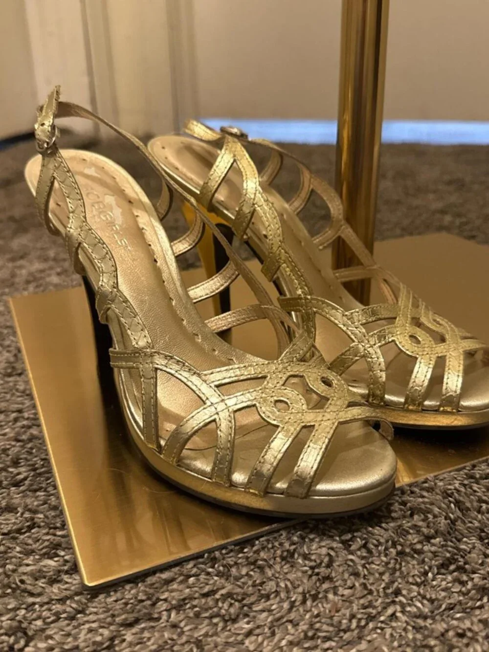BCBGMAXAZRIA Women's Gold Courts